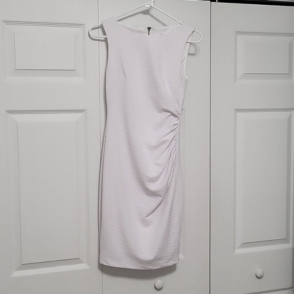 White midi dress